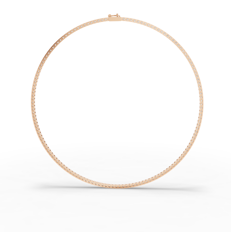 6.22 Ct Classic Round Lab Diamond Tennis Necklace