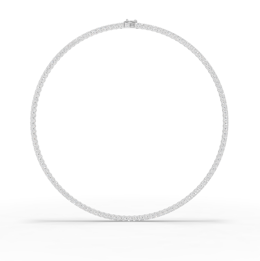11.55 Ct Classic Round Lab Diamond Tennis Necklace