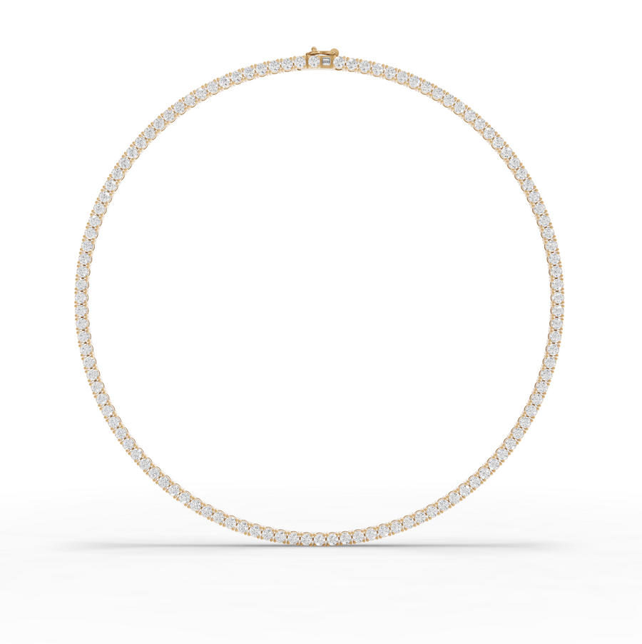 11.55 Ct Classic Round Lab Diamond Tennis Necklace