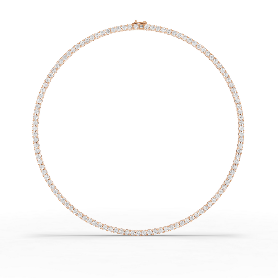 11.55 Ct Classic Round Lab Diamond Tennis Necklace