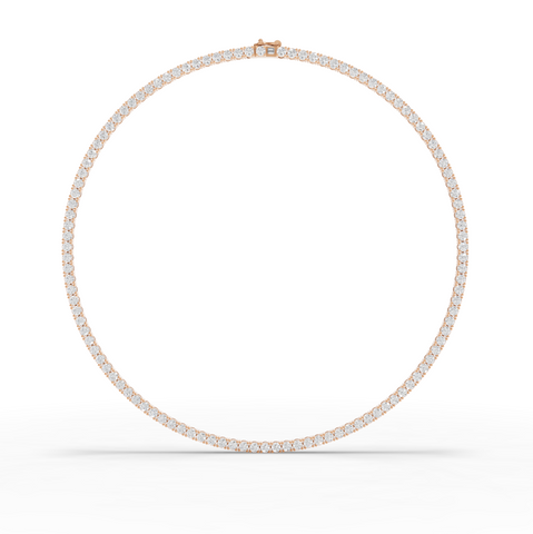 11.55 Ct Classic Round Lab Diamond Tennis Necklace