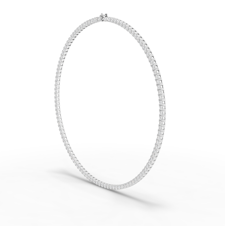 11.55 Ct Classic Round Lab Diamond Tennis Necklace