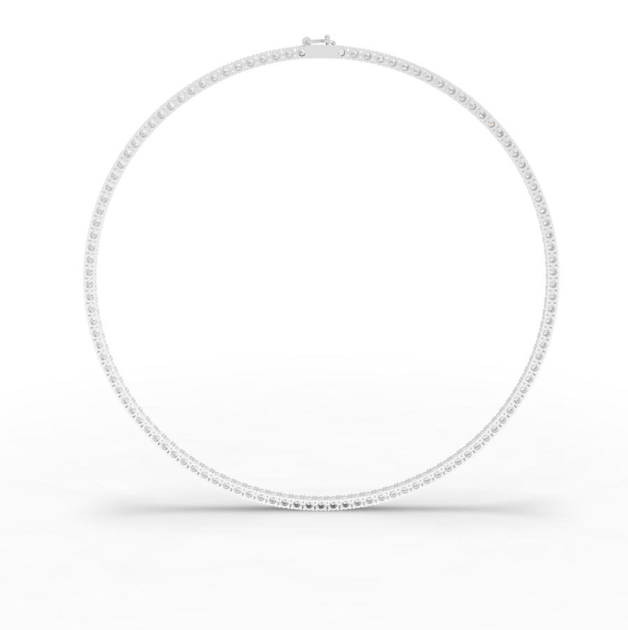 11.55 Ct Classic Round Lab Diamond Tennis Necklace