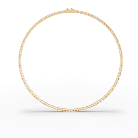 11.55 Ct Classic Round Lab Diamond Tennis Necklace