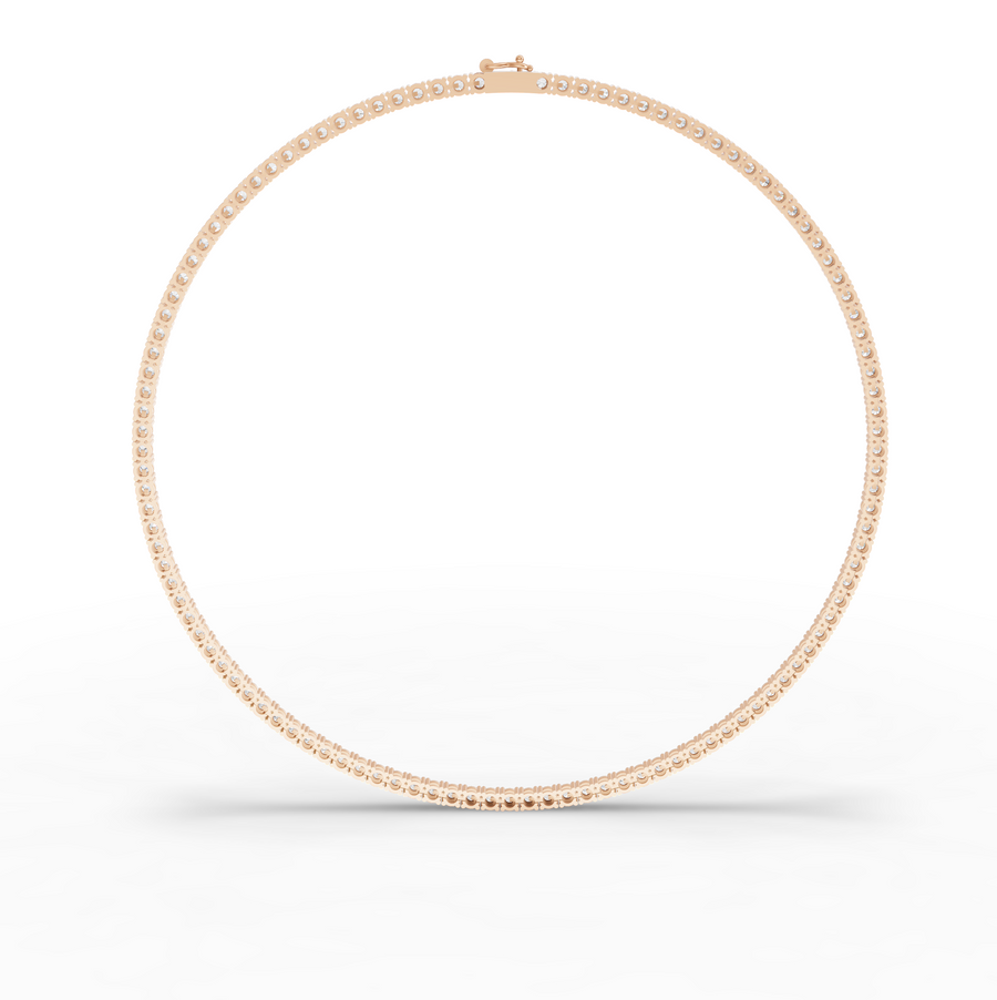 11.55 Ct Classic Round Lab Diamond Tennis Necklace