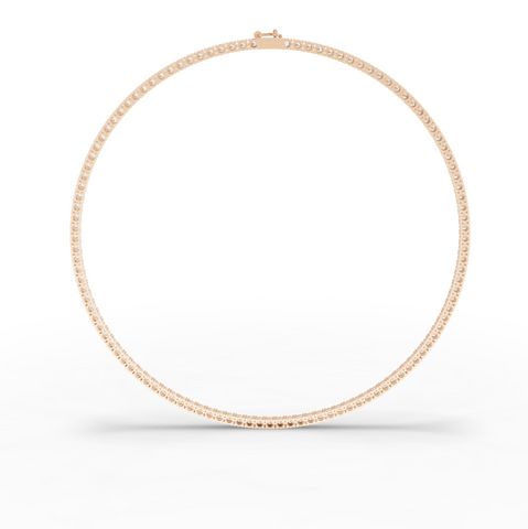 11.55 Ct Classic Round Lab Diamond Tennis Necklace
