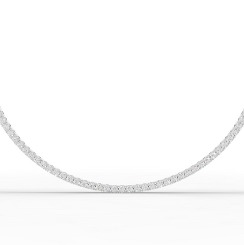 11.55 Ct Classic Round Lab Diamond Tennis Necklace