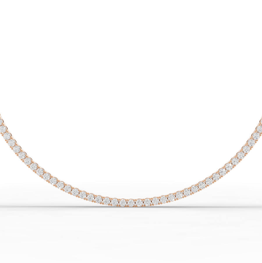 11.55 Ct Classic Round Lab Diamond Tennis Necklace