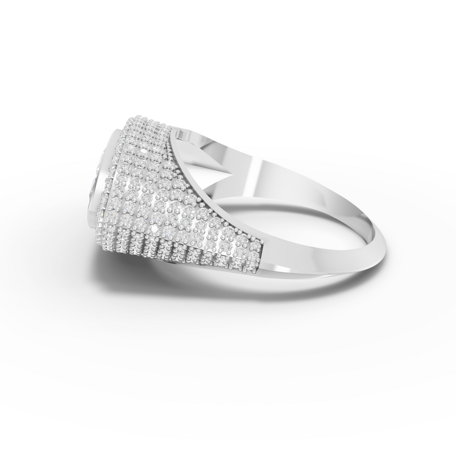 4.35 Ct Marquise Solitaire Lab Diamond Micro Pavé Halo Ring 2.00 Ct Center