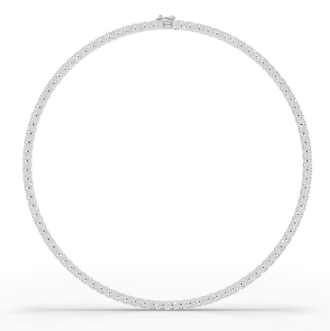 15.27 Ct Classic Round Lab Diamond Tennis Necklace