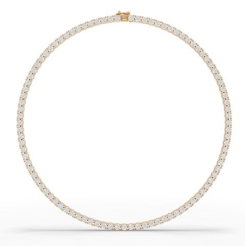 15.27 Ct Classic Round Lab Diamond Tennis Necklace