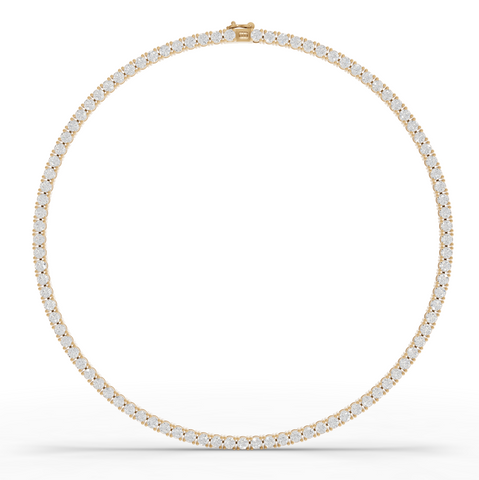 15.27 Ct Classic Round Lab Diamond Tennis Necklace