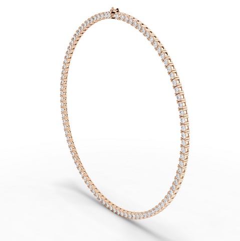 15.27 Ct Classic Round Lab Diamond Tennis Necklace