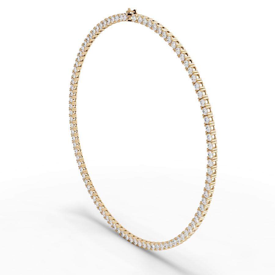 15.27 Ct Classic Round Lab Diamond Tennis Necklace