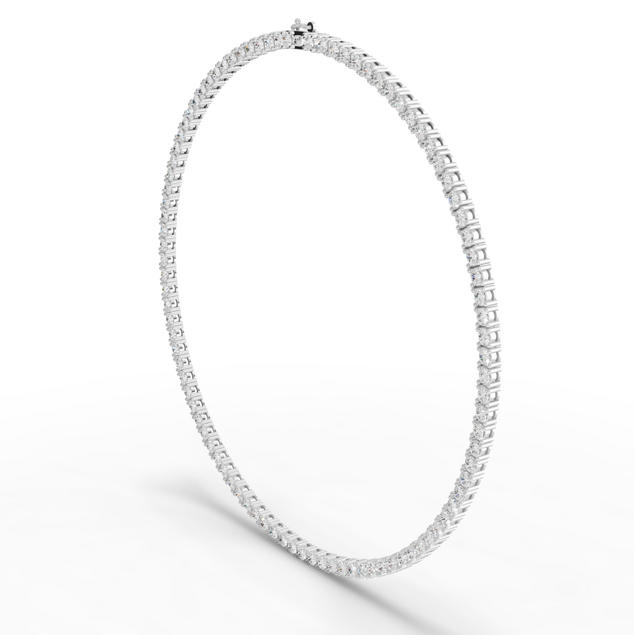 15.27 Ct Classic Round Lab Diamond Tennis Necklace