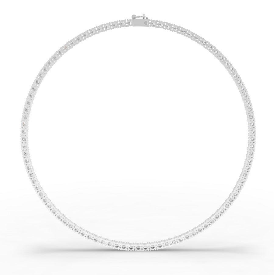 15.27 Ct Classic Round Lab Diamond Tennis Necklace