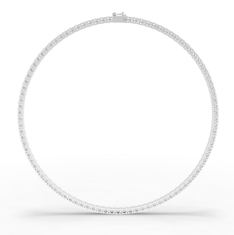 15.27 Ct Classic Round Lab Diamond Tennis Necklace
