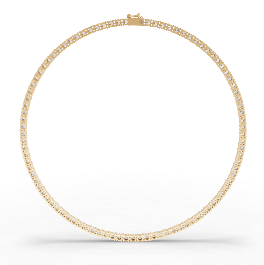15.27 Ct Classic Round Lab Diamond Tennis Necklace