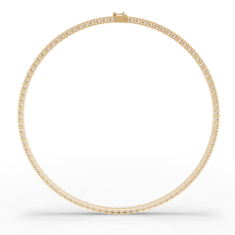 15.27 Ct Classic Round Lab Diamond Tennis Necklace