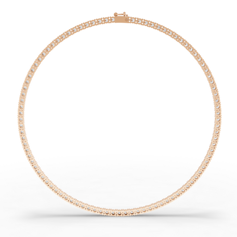 15.27 Ct Classic Round Lab Diamond Tennis Necklace