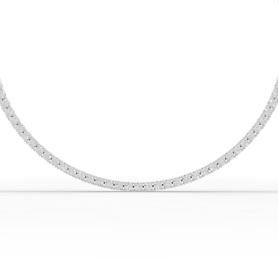 15.27 Ct Classic Round Lab Diamond Tennis Necklace