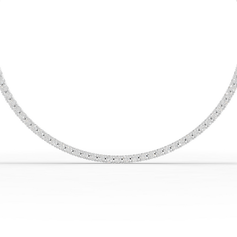 15.27 Ct Classic Round Lab Diamond Tennis Necklace
