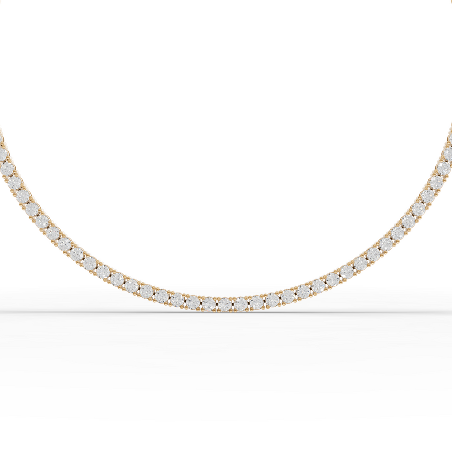 15.27 Ct Classic Round Lab Diamond Tennis Necklace