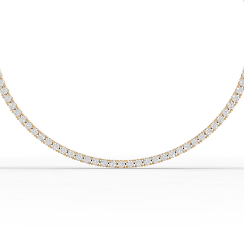 15.27 Ct Classic Round Lab Diamond Tennis Necklace