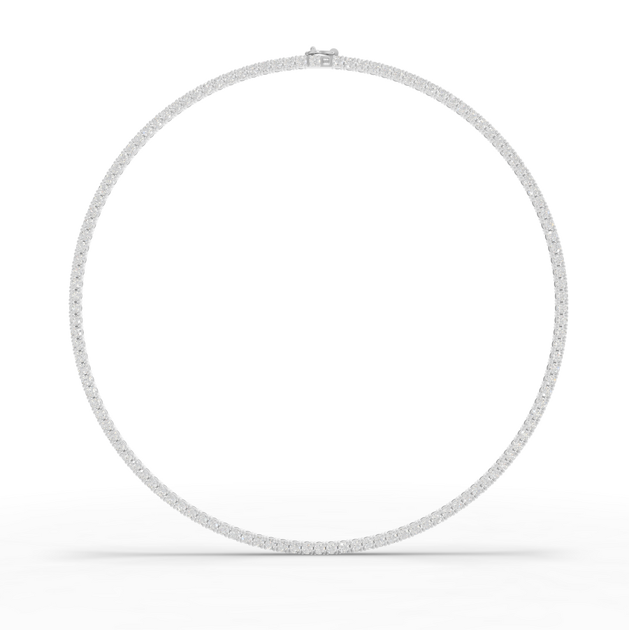 9.60 Ct Classic Round Lab Diamond Tennis Necklace