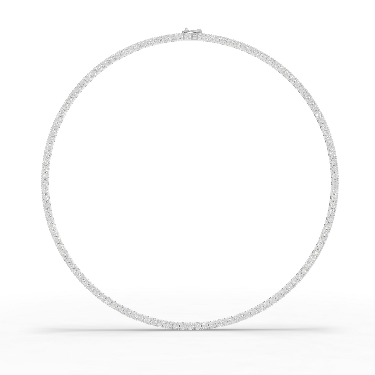 9.60 Ct Classic Round Lab Diamond Tennis Necklace