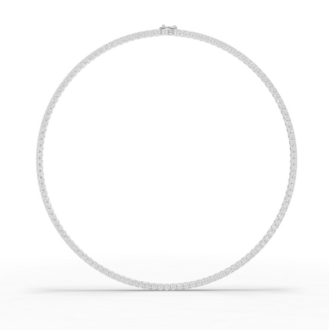 9.60 Ct Classic Round Lab Diamond Tennis Necklace
