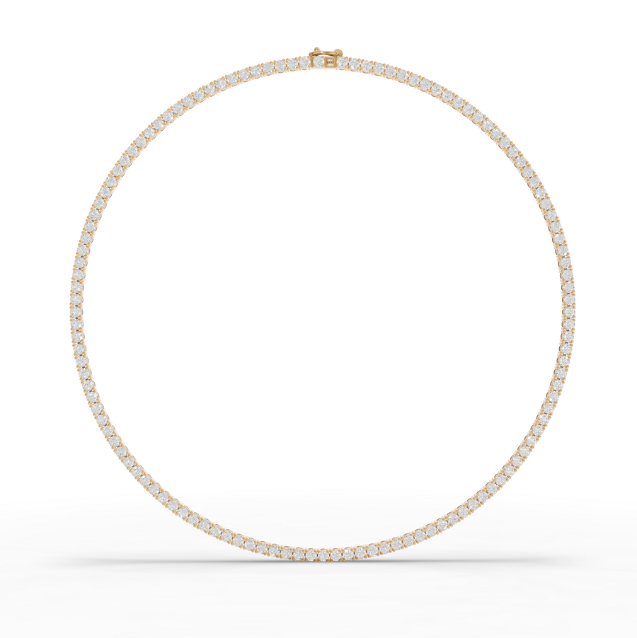 9.60 Ct Classic Round Lab Diamond Tennis Necklace