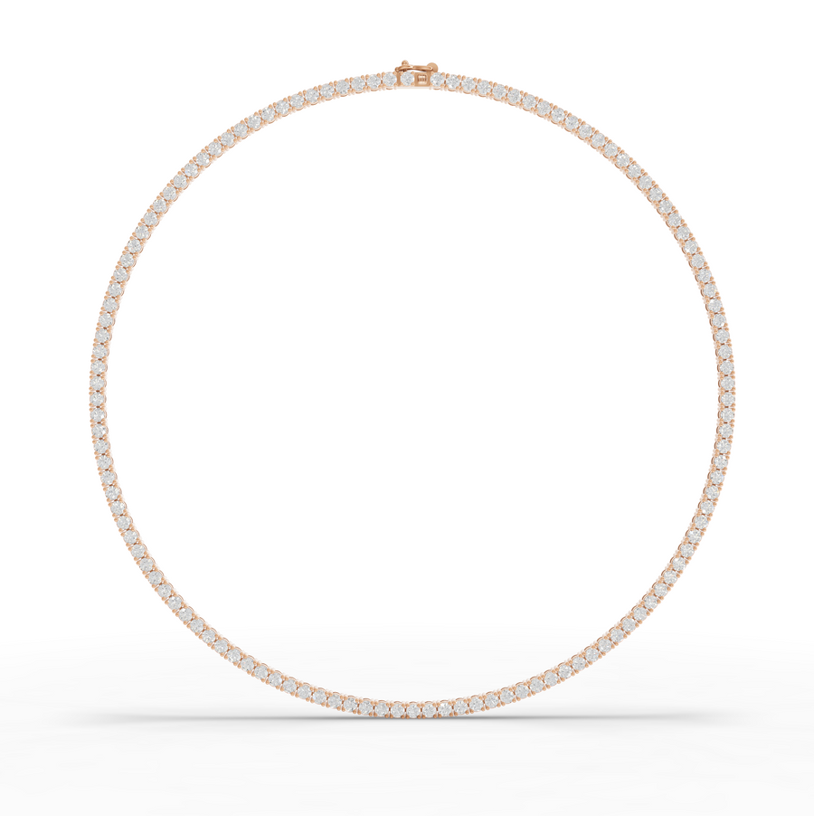 9.60 Ct Classic Round Lab Diamond Tennis Necklace