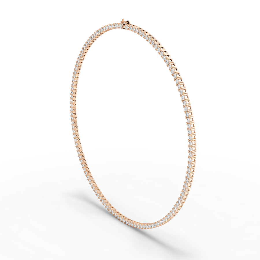 9.60 Ct Classic Round Lab Diamond Tennis Necklace