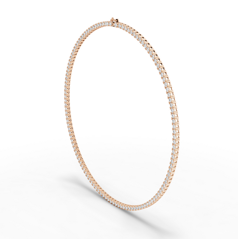 9.60 Ct Classic Round Lab Diamond Tennis Necklace
