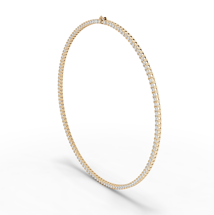 9.60 Ct Classic Round Lab Diamond Tennis Necklace