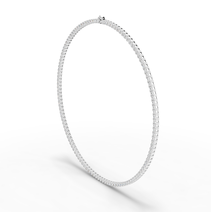 9.60 Ct Classic Round Lab Diamond Tennis Necklace