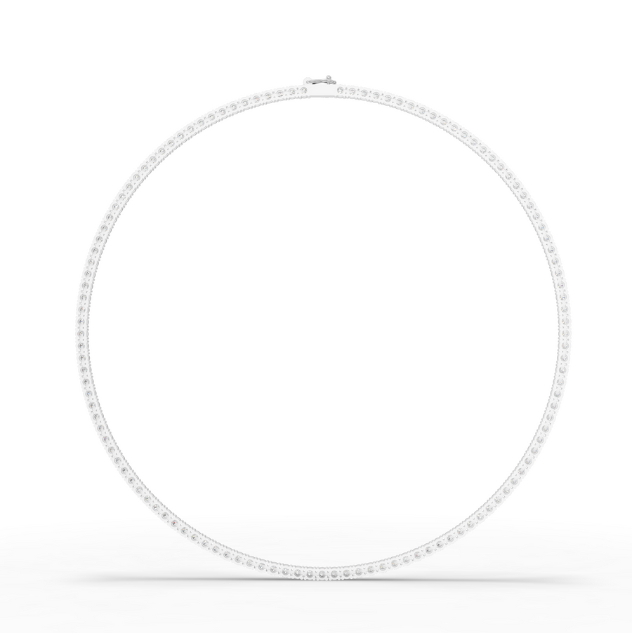 9.60 Ct Classic Round Lab Diamond Tennis Necklace
