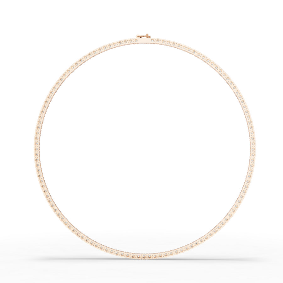 9.60 Ct Classic Round Lab Diamond Tennis Necklace