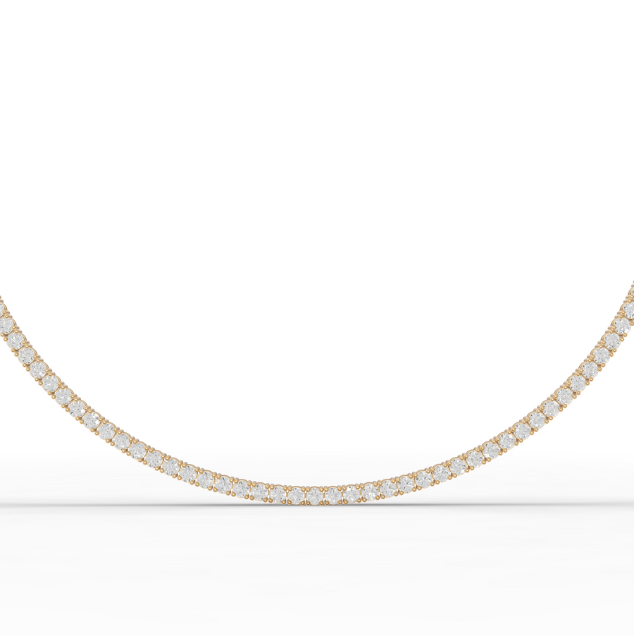 9.60 Ct Classic Round Lab Diamond Tennis Necklace