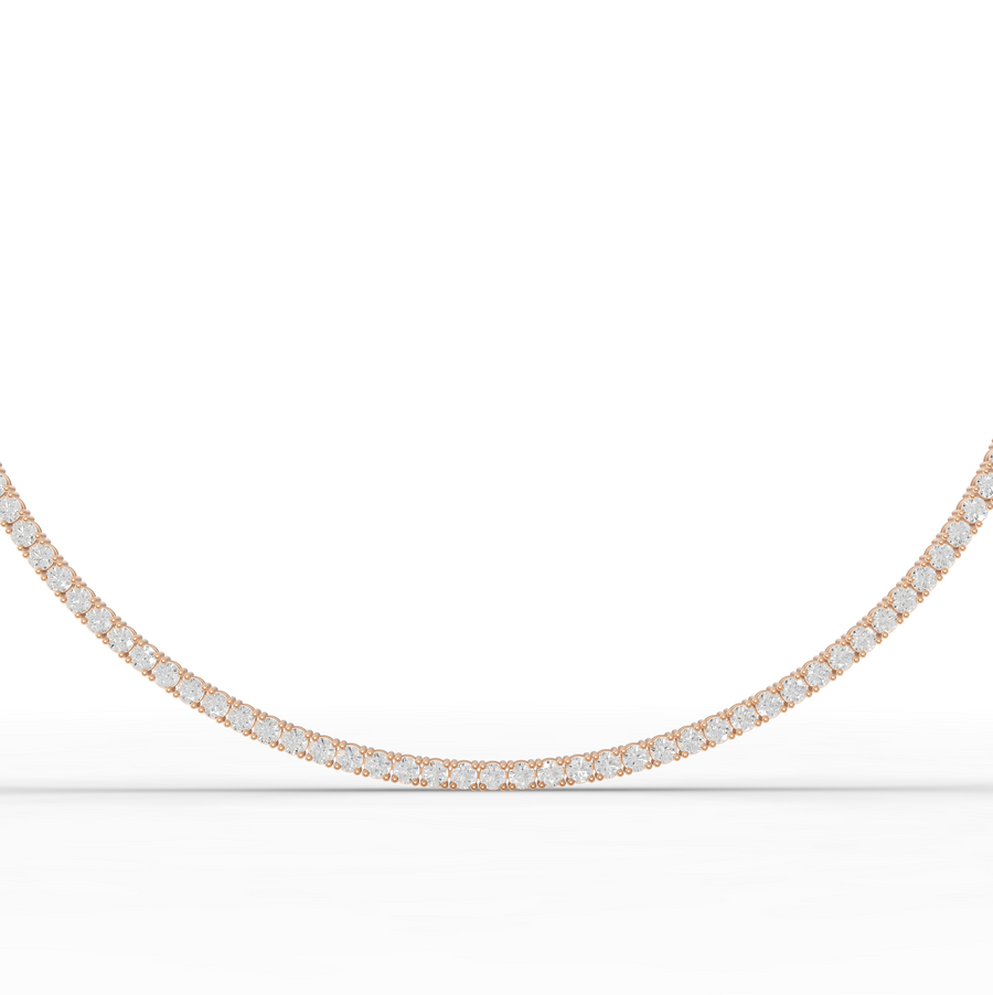 9.60 Ct Classic Round Lab Diamond Tennis Necklace