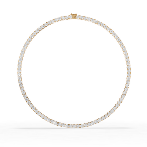 21.83 Ct Classic Round Lab Diamond Tennis Necklace