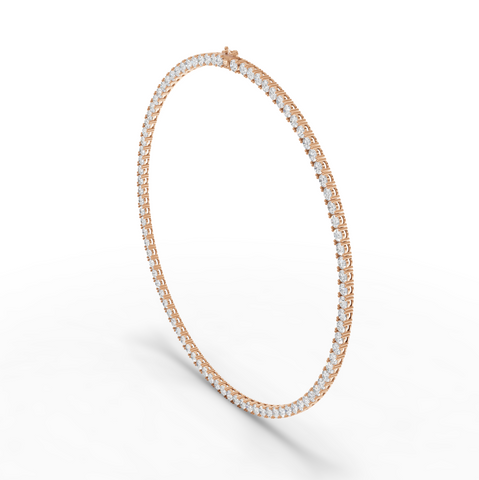21.83 Ct Classic Round Lab Diamond Tennis Necklace