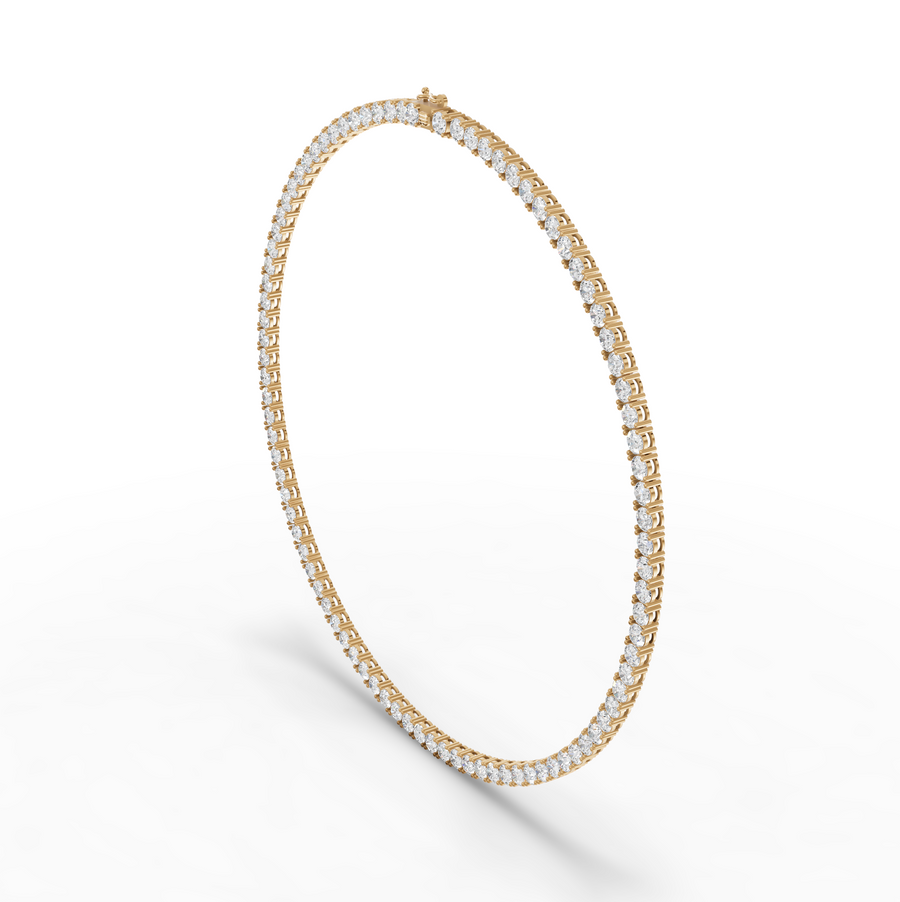 21.83 Ct Classic Round Lab Diamond Tennis Necklace