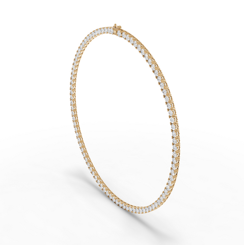 21.83 Ct Classic Round Lab Diamond Tennis Necklace