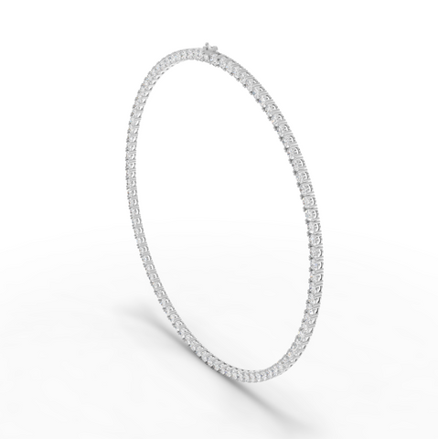 21.83 Ct Classic Round Lab Diamond Tennis Necklace