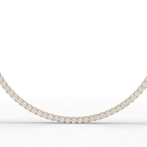 21.83 Ct Classic Round Lab Diamond Tennis Necklace