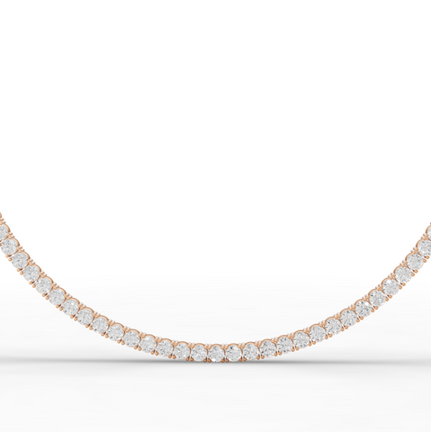 21.83 Ct Classic Round Lab Diamond Tennis Necklace