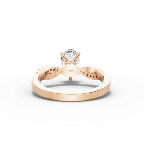1.17 Ct Pear Lab Diamond Hidden Halo Accent Ring 1.00 Ct Center