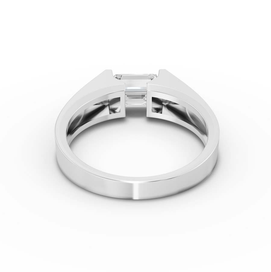 1.00 Ct East-West Emerald Statement Ring